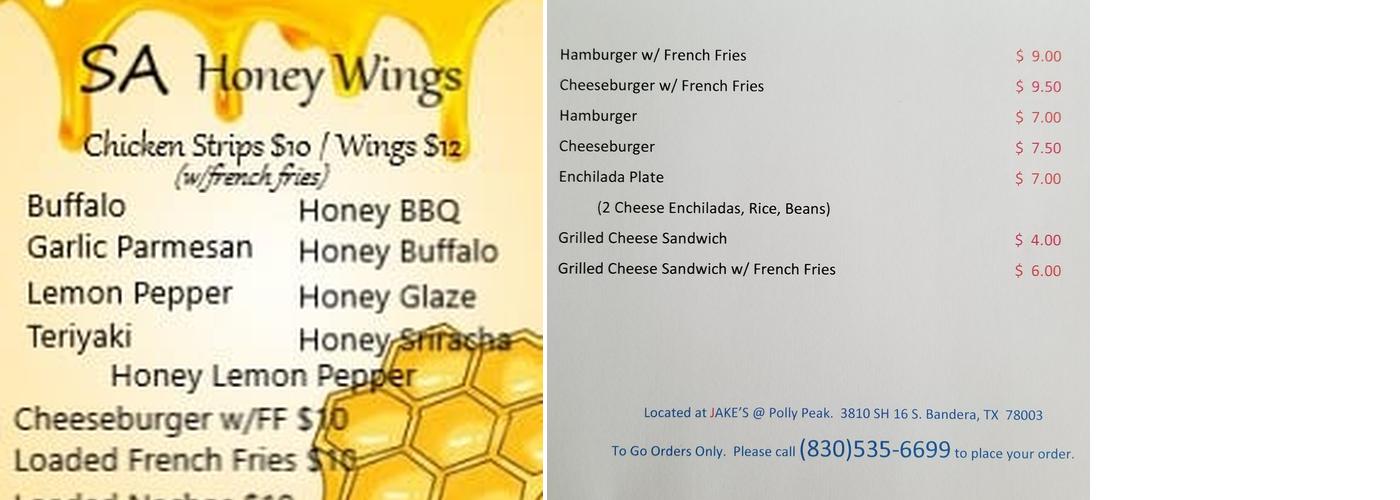 Jake's Menu