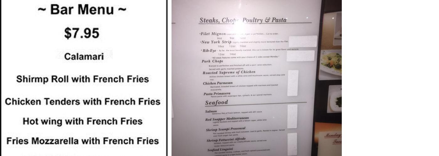 J. Durham Menu