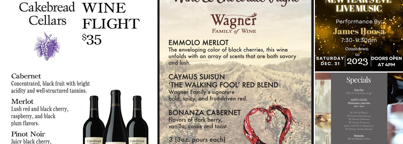 The Hidden Cellar Wine Bar Menu