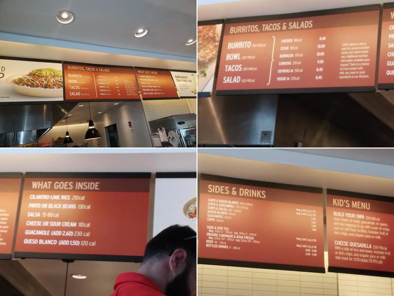 Chipotle Mexican Grill Menu