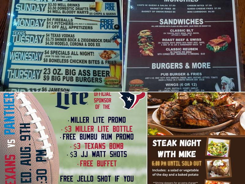 Molly Malone's Pub Menu