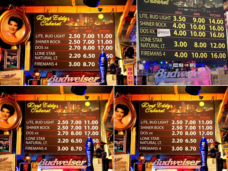 Deep Eddy Cabaret Menu