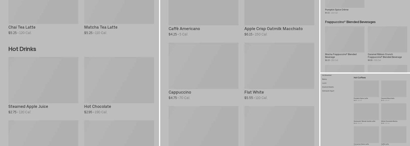 Starbucks Coffee Company Menu