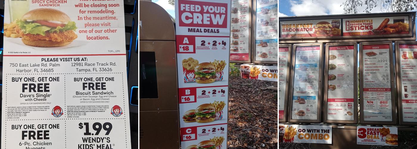 Wendy's Menu