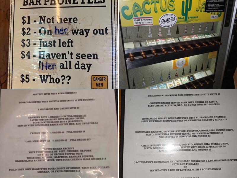 Cactus Jacks Menu