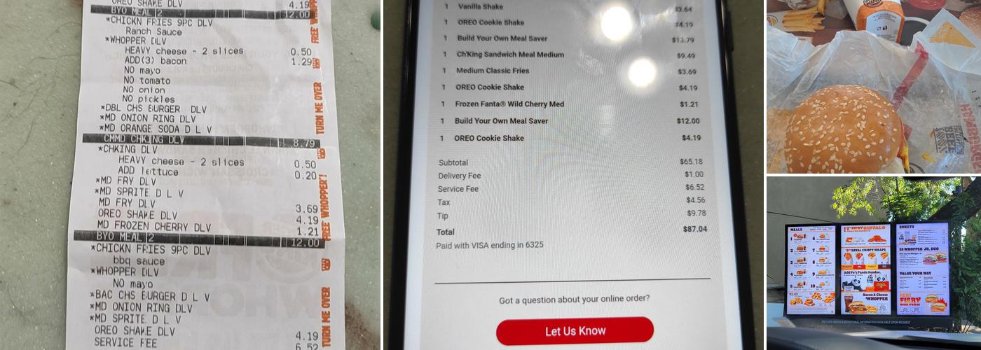 Burger King Menu