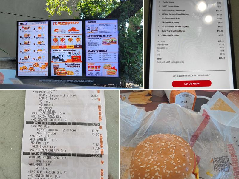 Burger King Menu