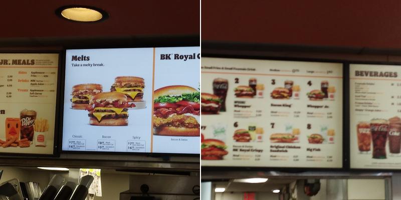Burger King Menu
