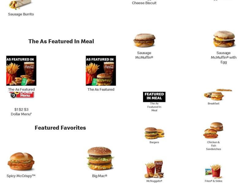 McDonald's Menu