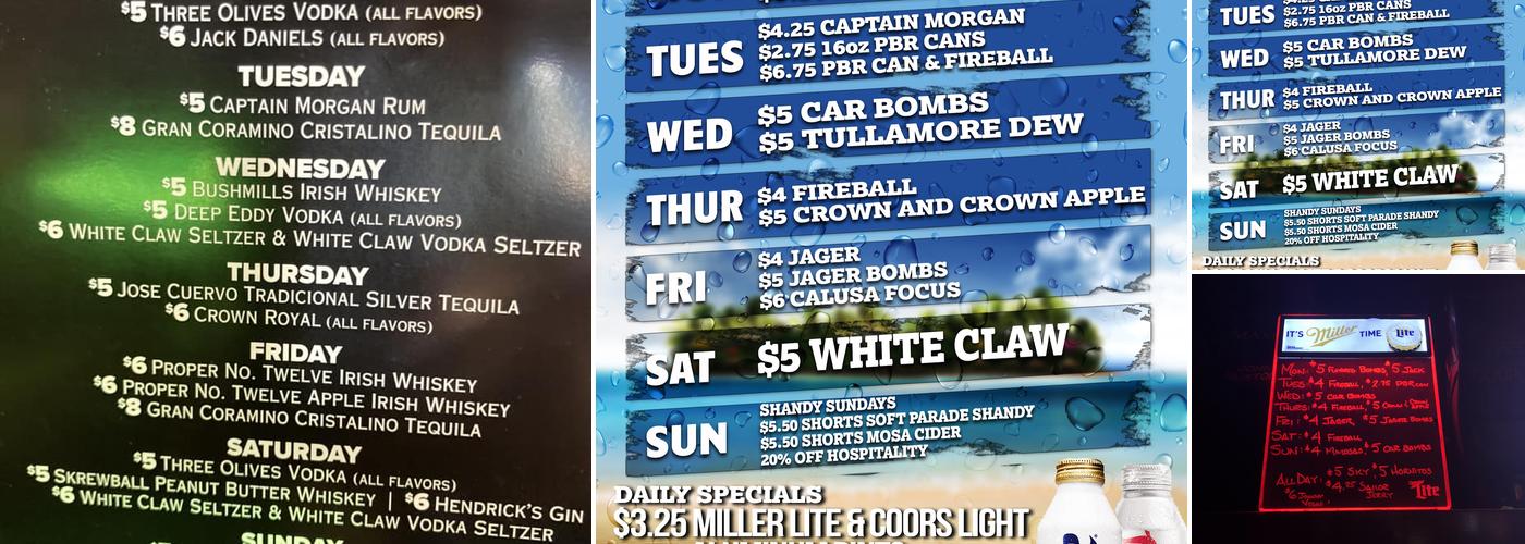 Linksters Tap Room Menu