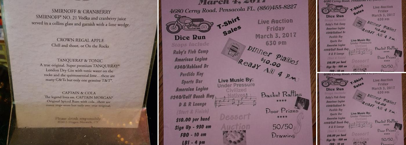 D & R Lounge / Package Menu