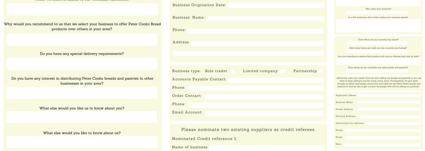 Peter Cooks Bread Worcester Menu