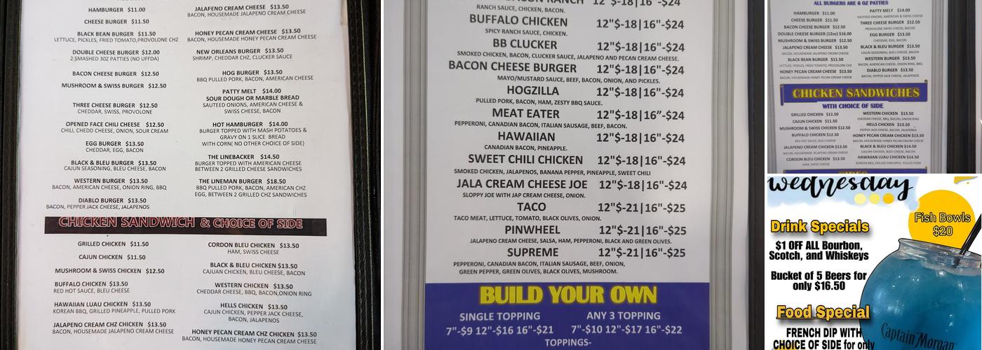 Credo’s Pub Menu