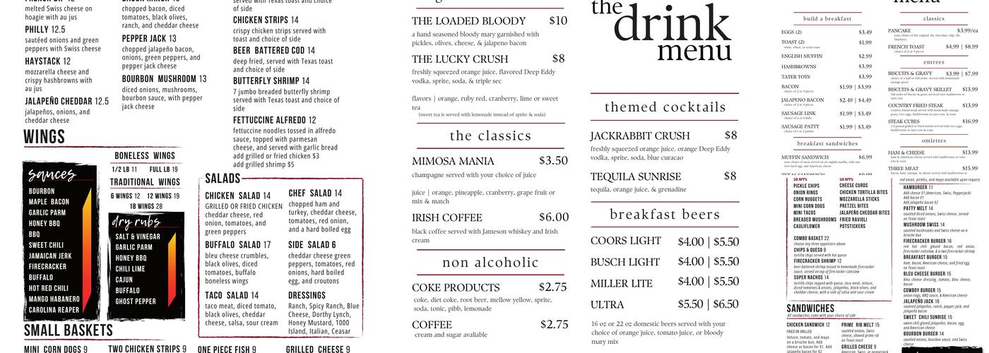 Lucky Dog Bar & Grill Menu