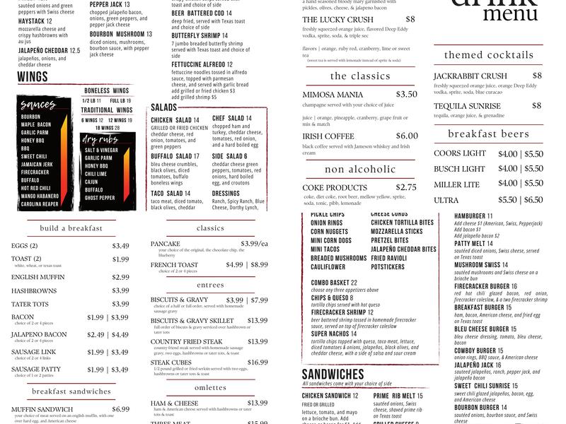 Lucky Dog Bar & Grill Menu