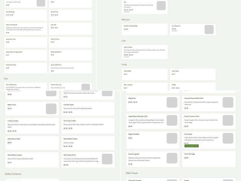 Flandreau Bakery Menu