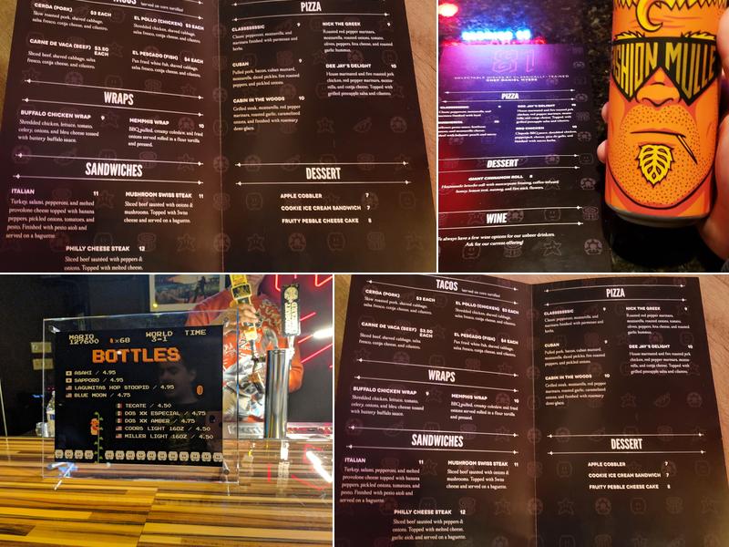 EightyOne Arcade Bar Menu