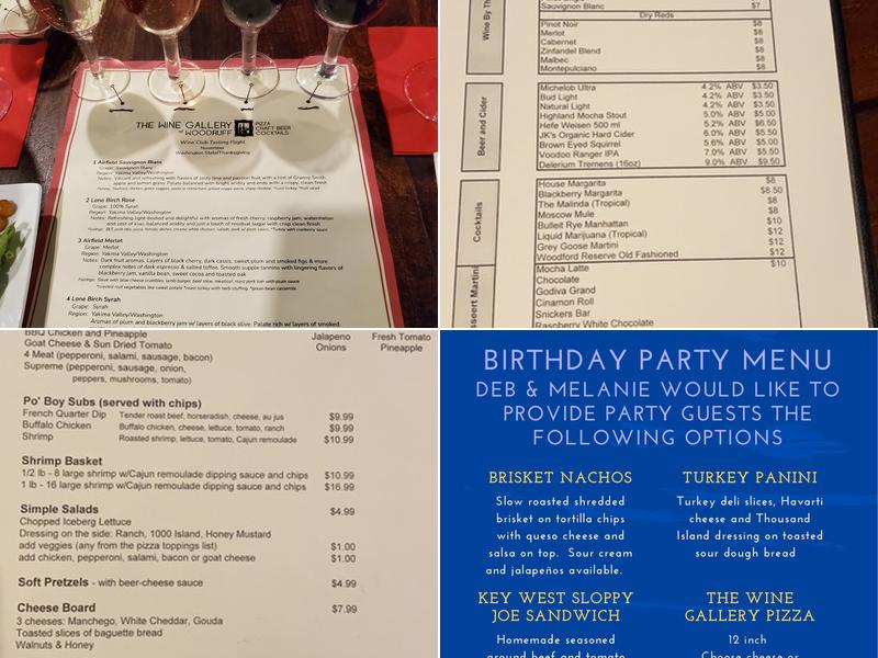 The Wine Gallery Menu