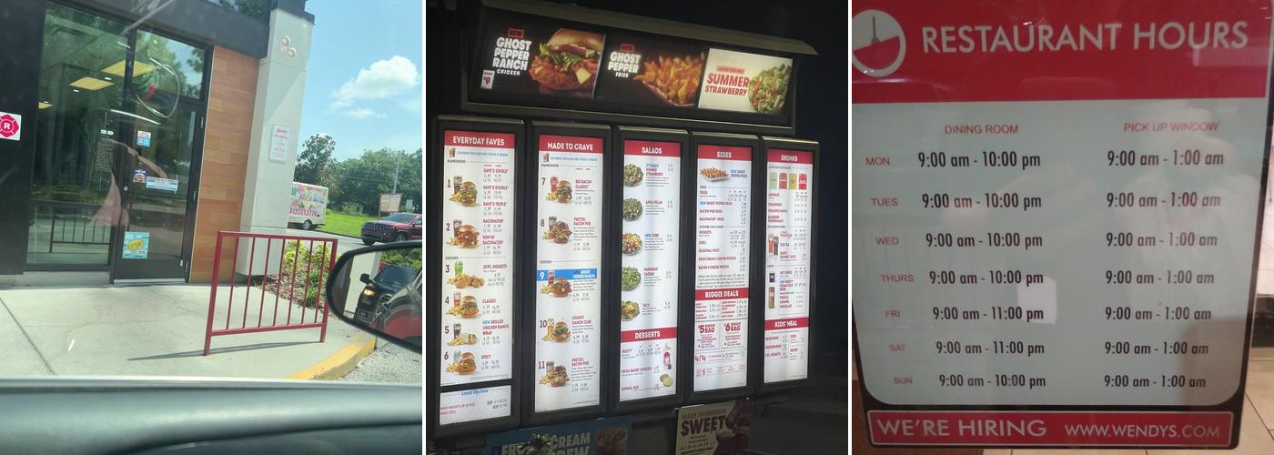 Wendy's Menu
