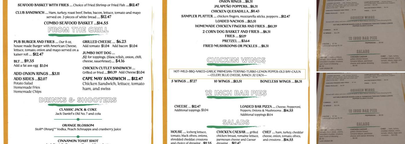 Jimmagan's Menu
