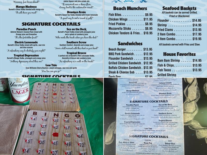 The Quarter Deck Menu