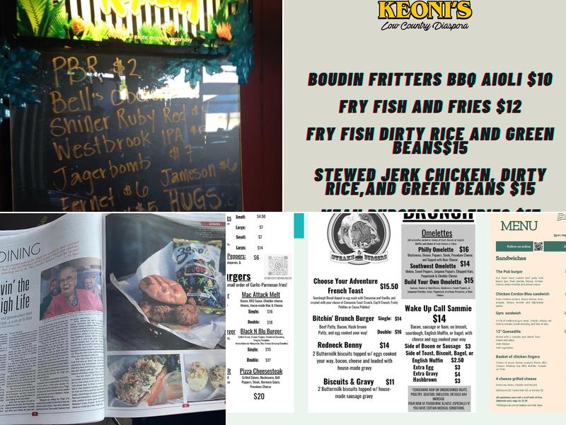 Tin Roof Menu