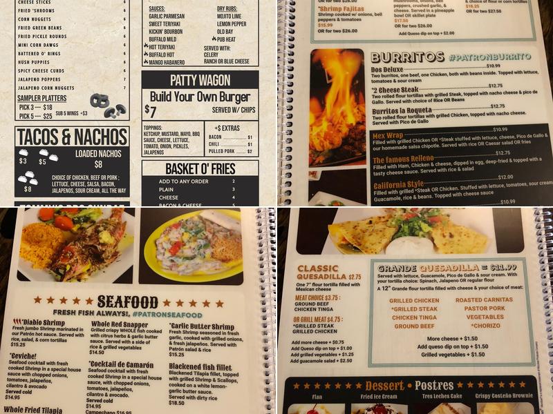 Powdersville Pub Menu