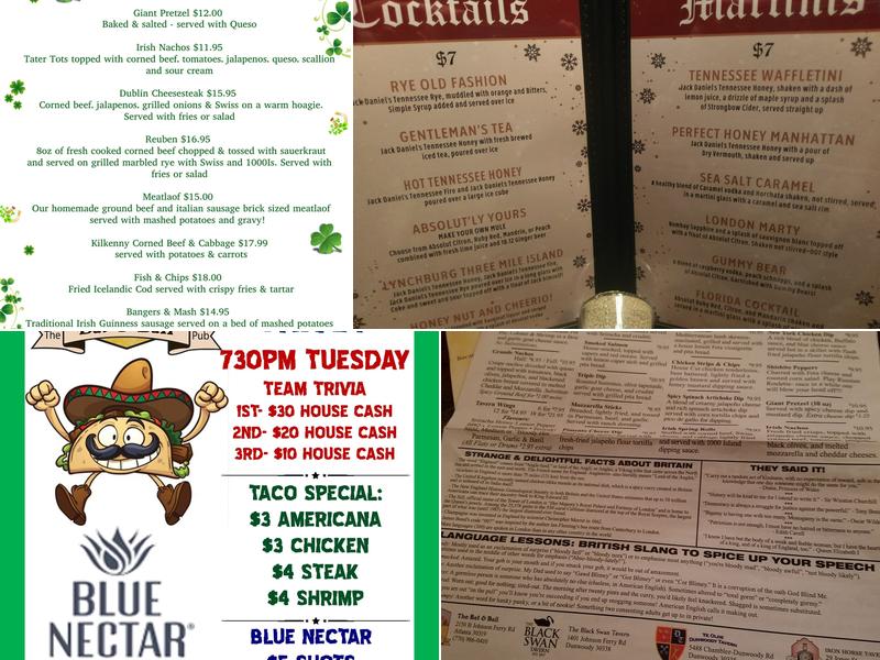Bat & Ball Pub Menu