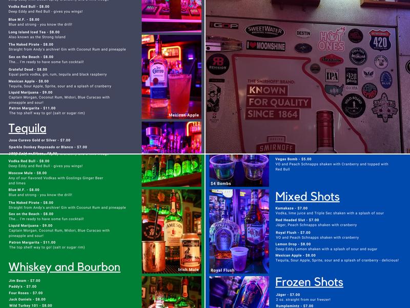 Moondogs Menu