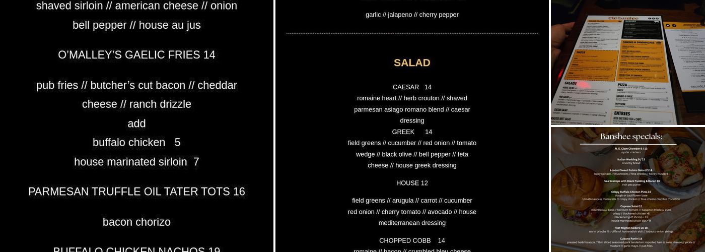 The Banshee Menu