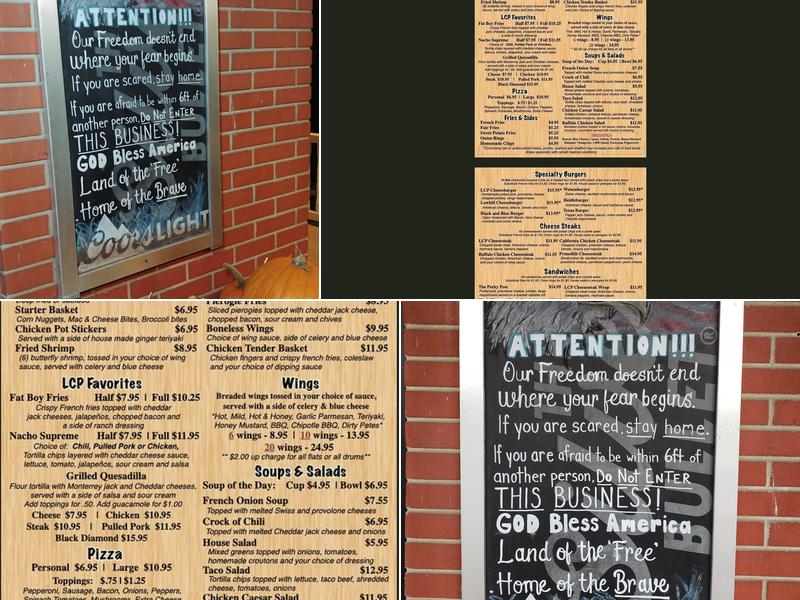 Leather Corner Post Bar & Grille Menu