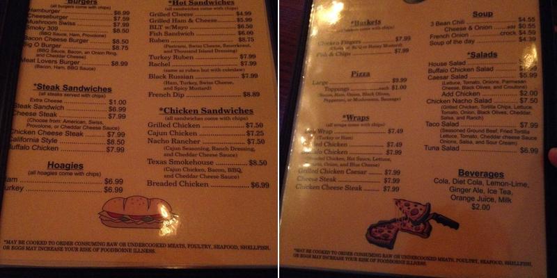 Sliders Pub & GRILL Menu