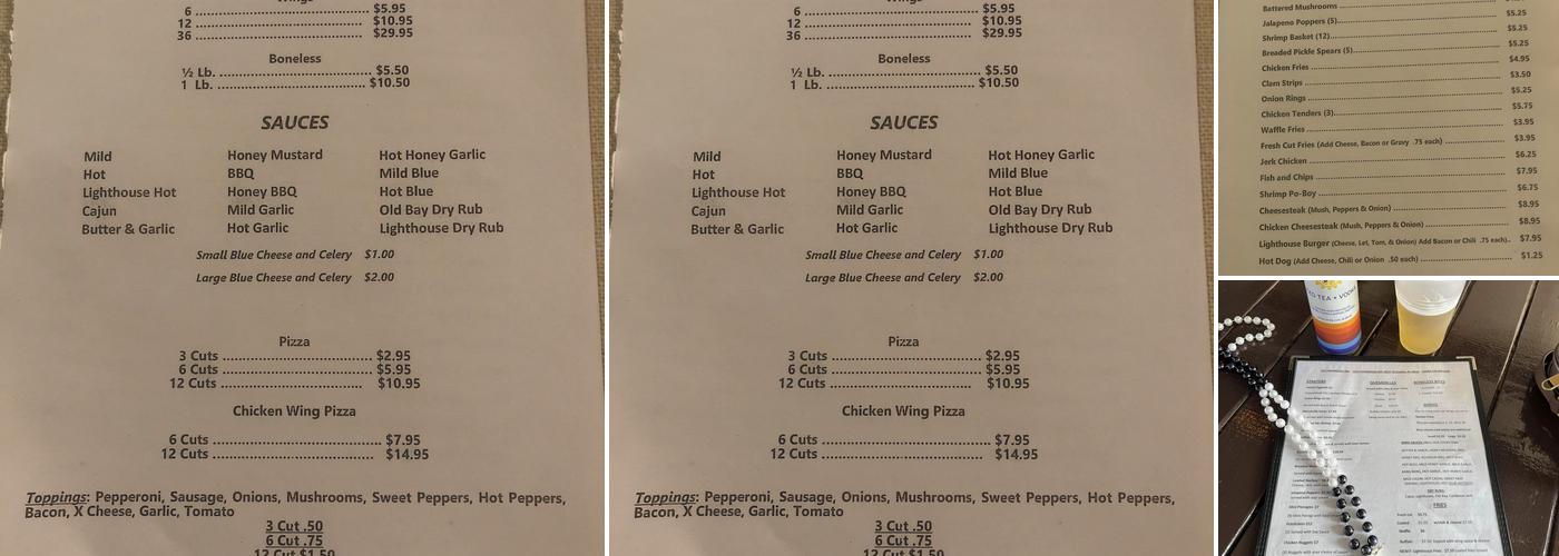 Lighthouse Inn Menu