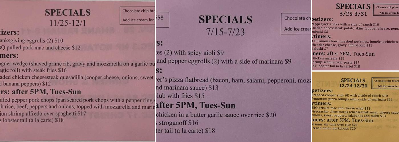 R Place on 590 Menu