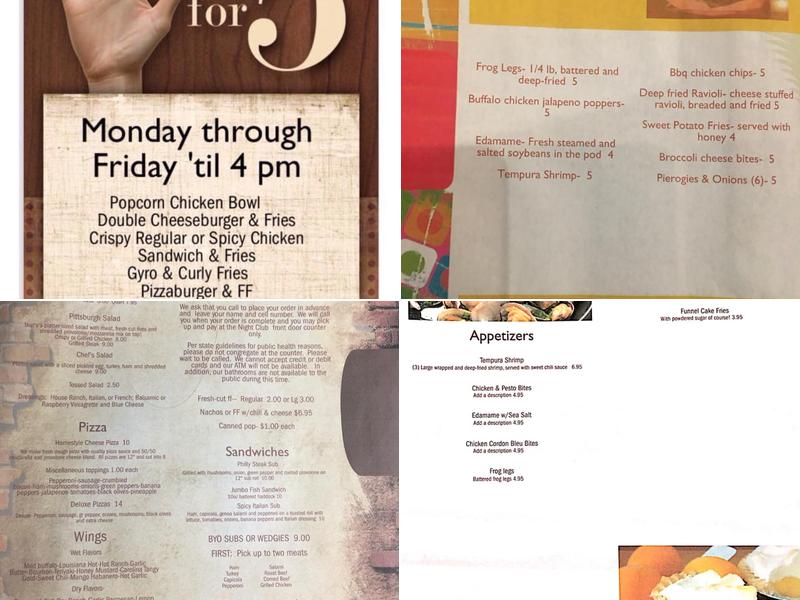 Riverstone Night Club & Six Menu