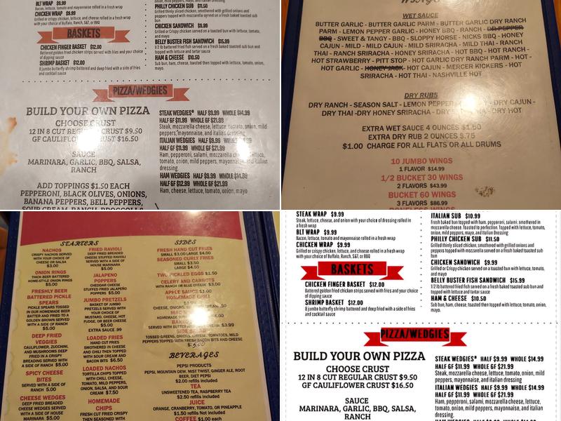 Pitt Stop Pub Menu