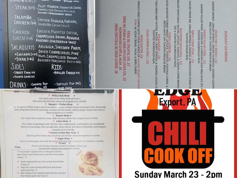 Joey's The Edge Menu