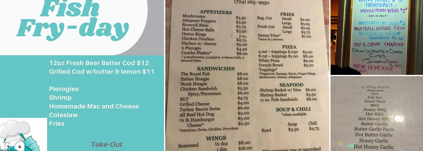 Loughlins Pub Menu