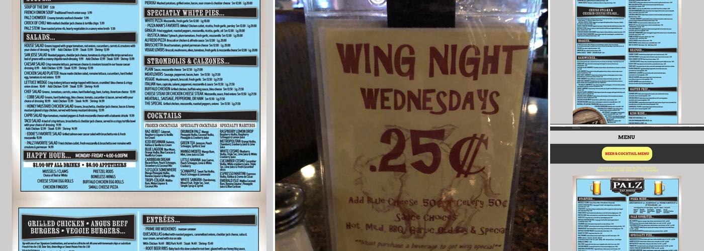 Palz Tap House Menu