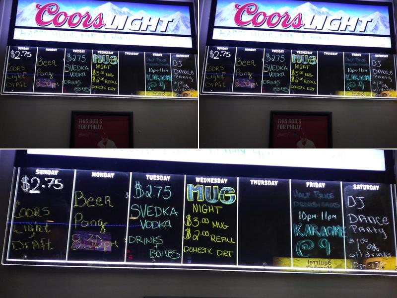 Squirrel Murphy's Menu