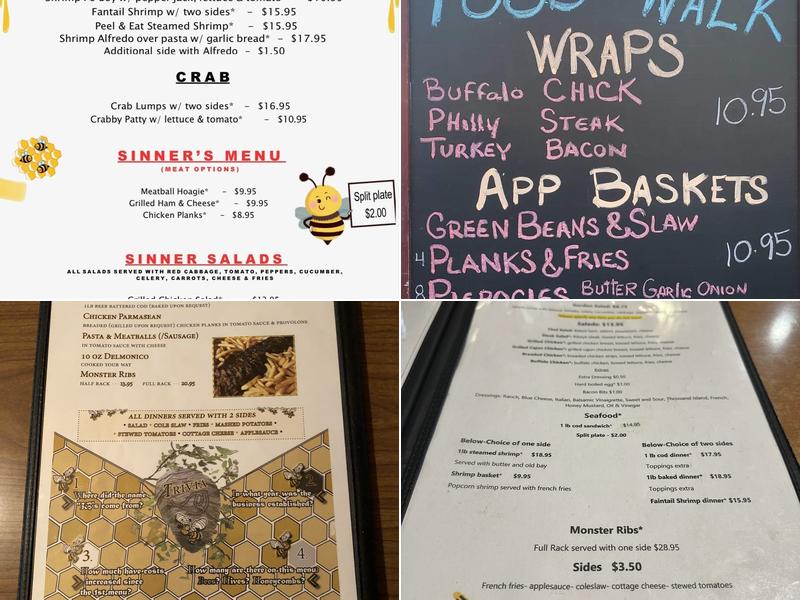 Three B's Lounge Menu