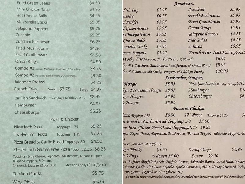 Breakers Pub Menu