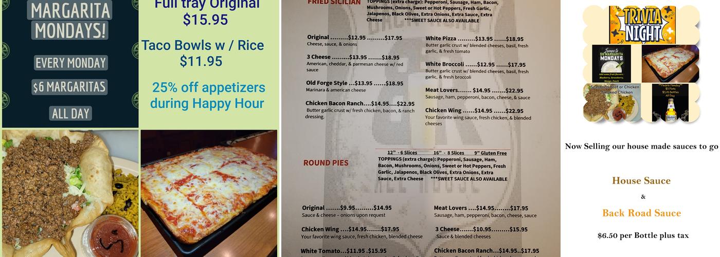 Back Road Ale House Menu