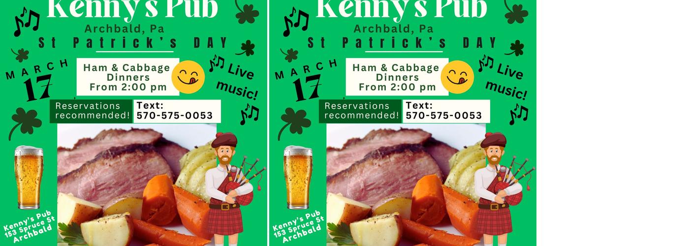 Kenny's Pub Menu