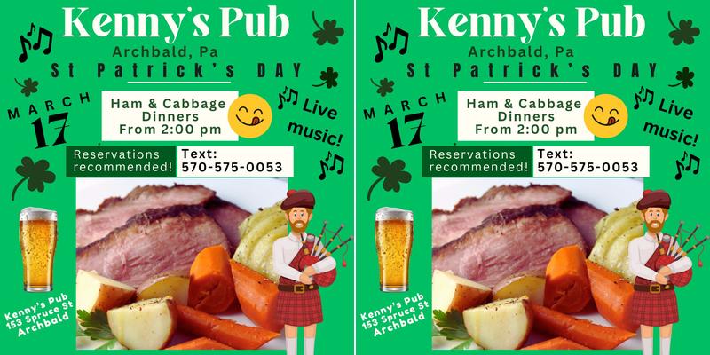 Kenny's Pub Menu