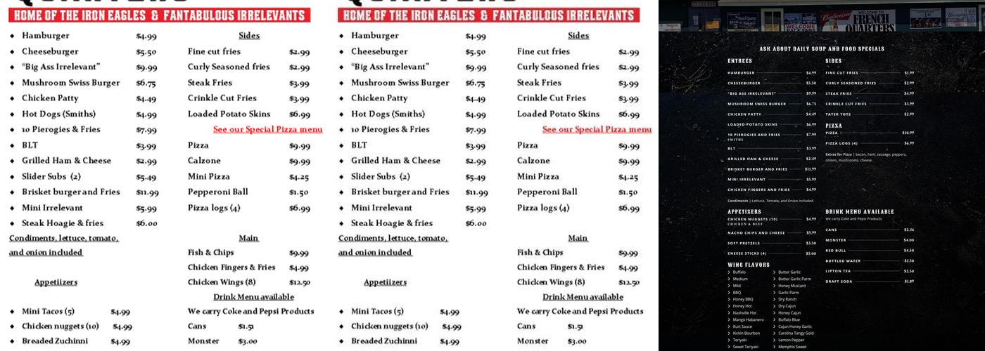 The Deck 97 Menu