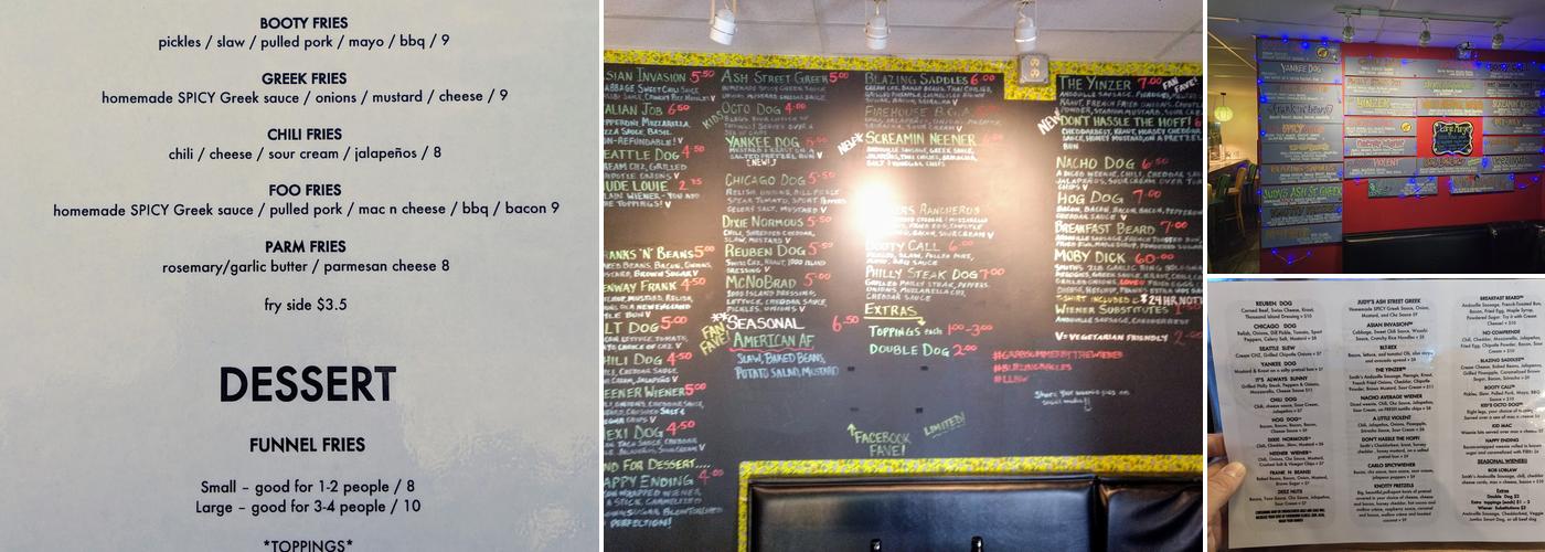 Lucky Louie's Beer Wieners Menu