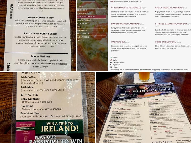 U Pick 6 Public House Menu