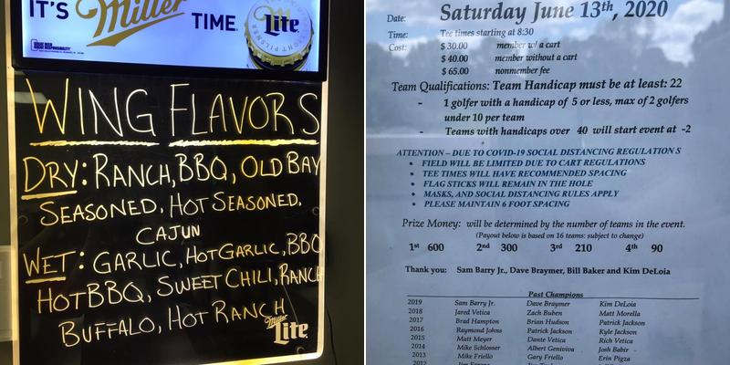 Tin Cup Grille Menu