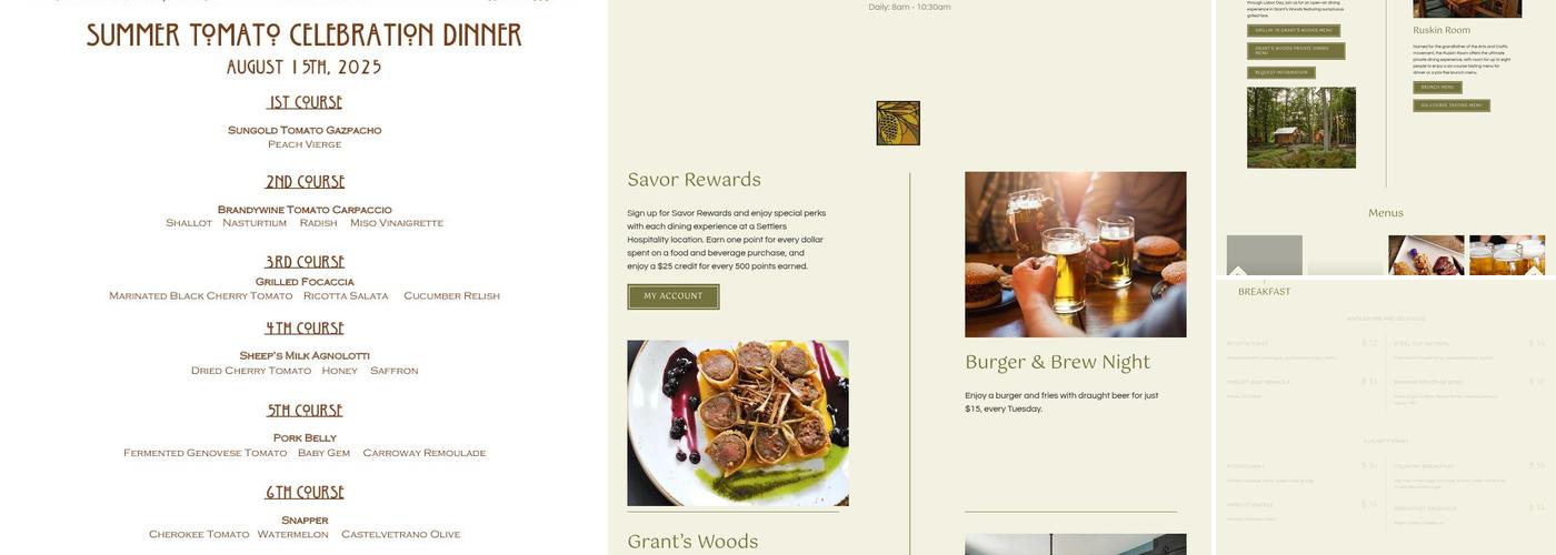 Chestnut Tavern Menu